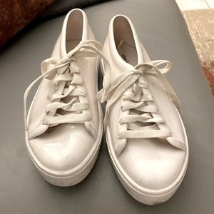 White patent leather Melissas